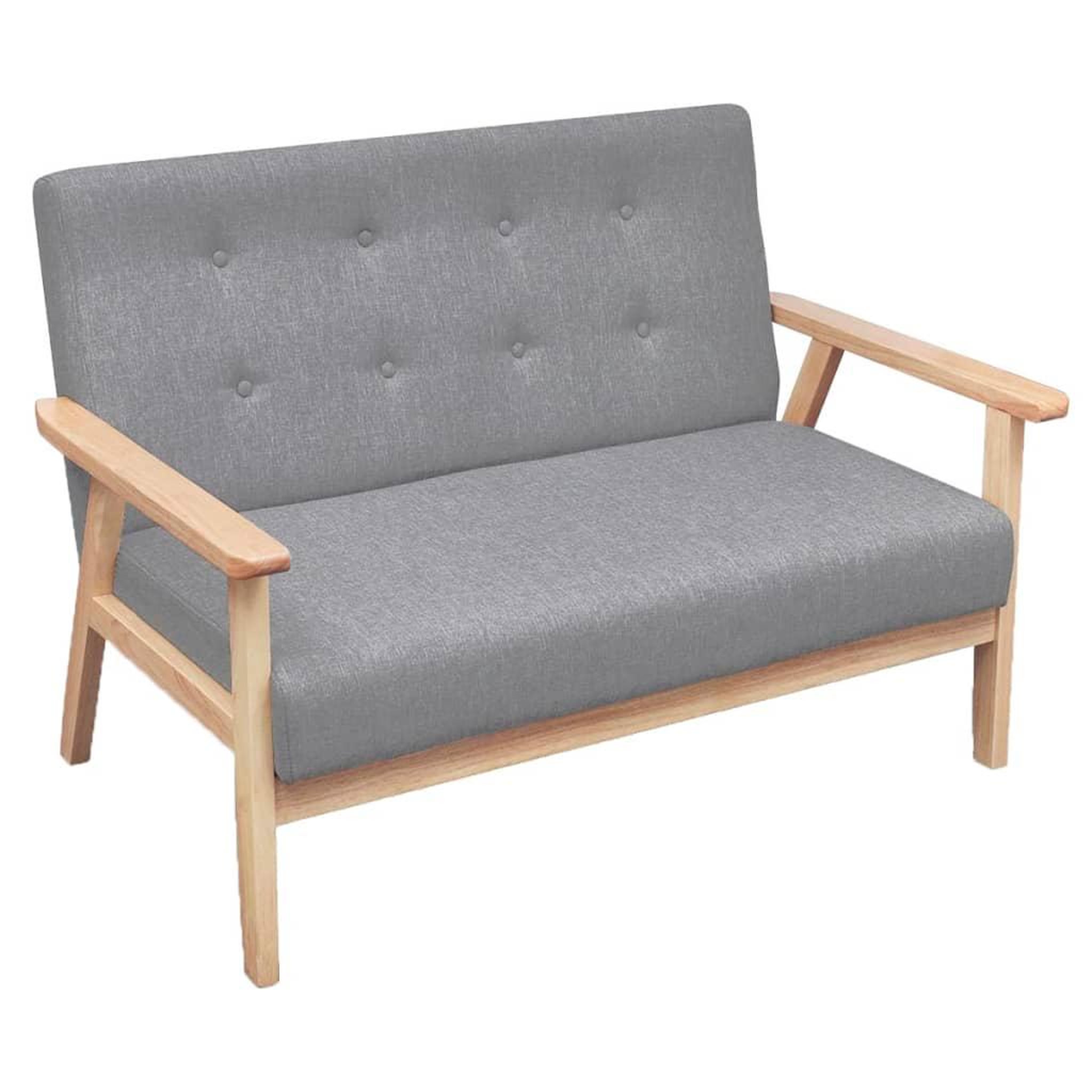 Voir la diapositive 4 : VIDAXL Ensemble de canapes 3 pcs Tissu Gris clair