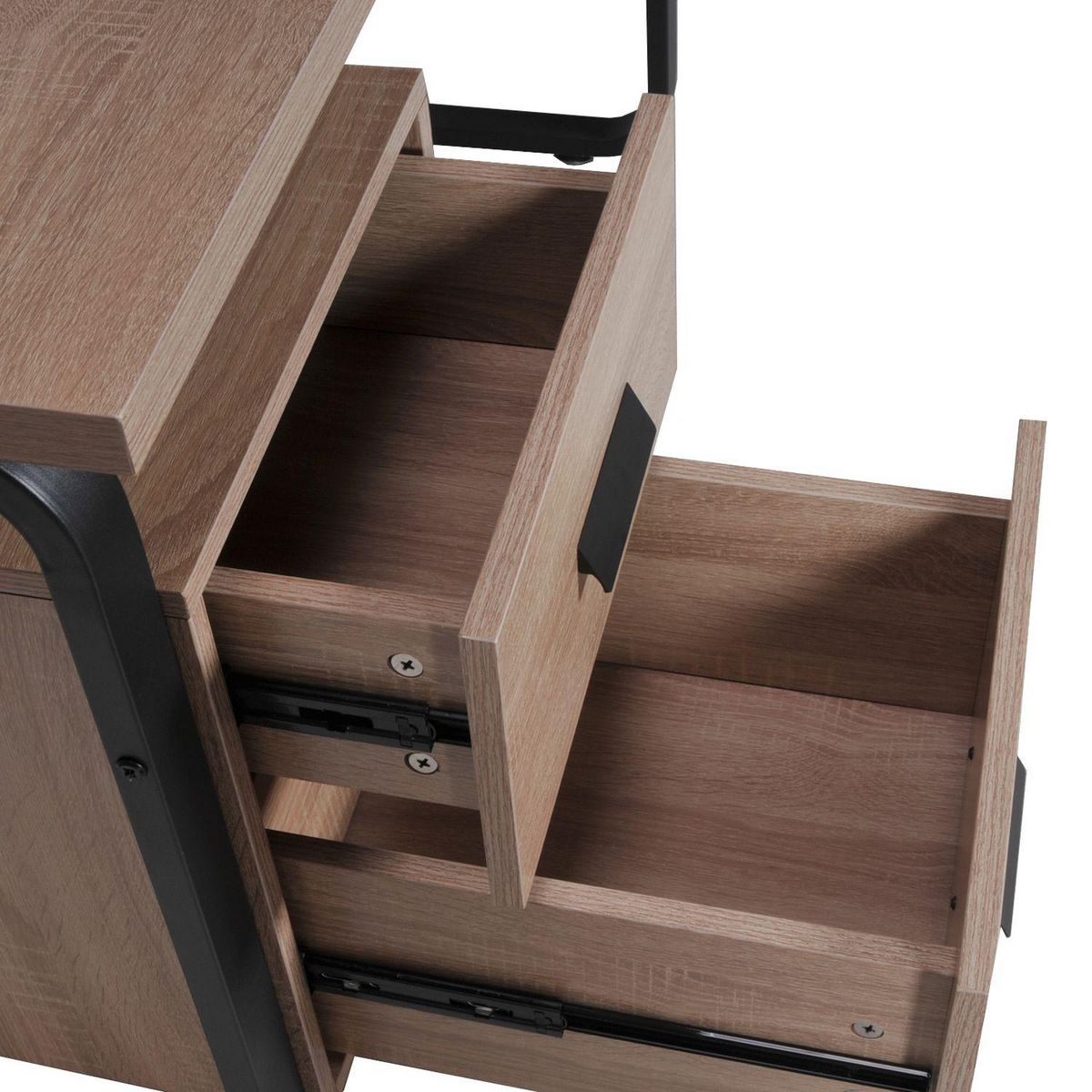 Bureau droit 2 tiroirs L120cm HARTFORD