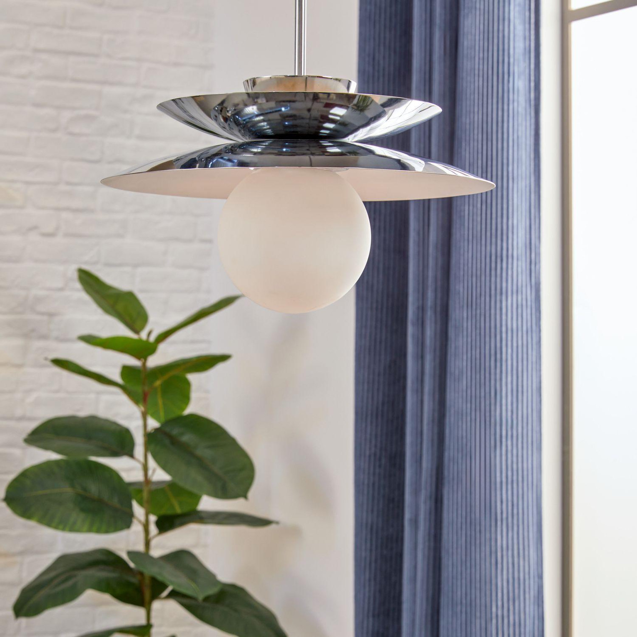 Voir la diapositive 5 : ATMOSPHERA Suspension en acier et en verre omia - argent