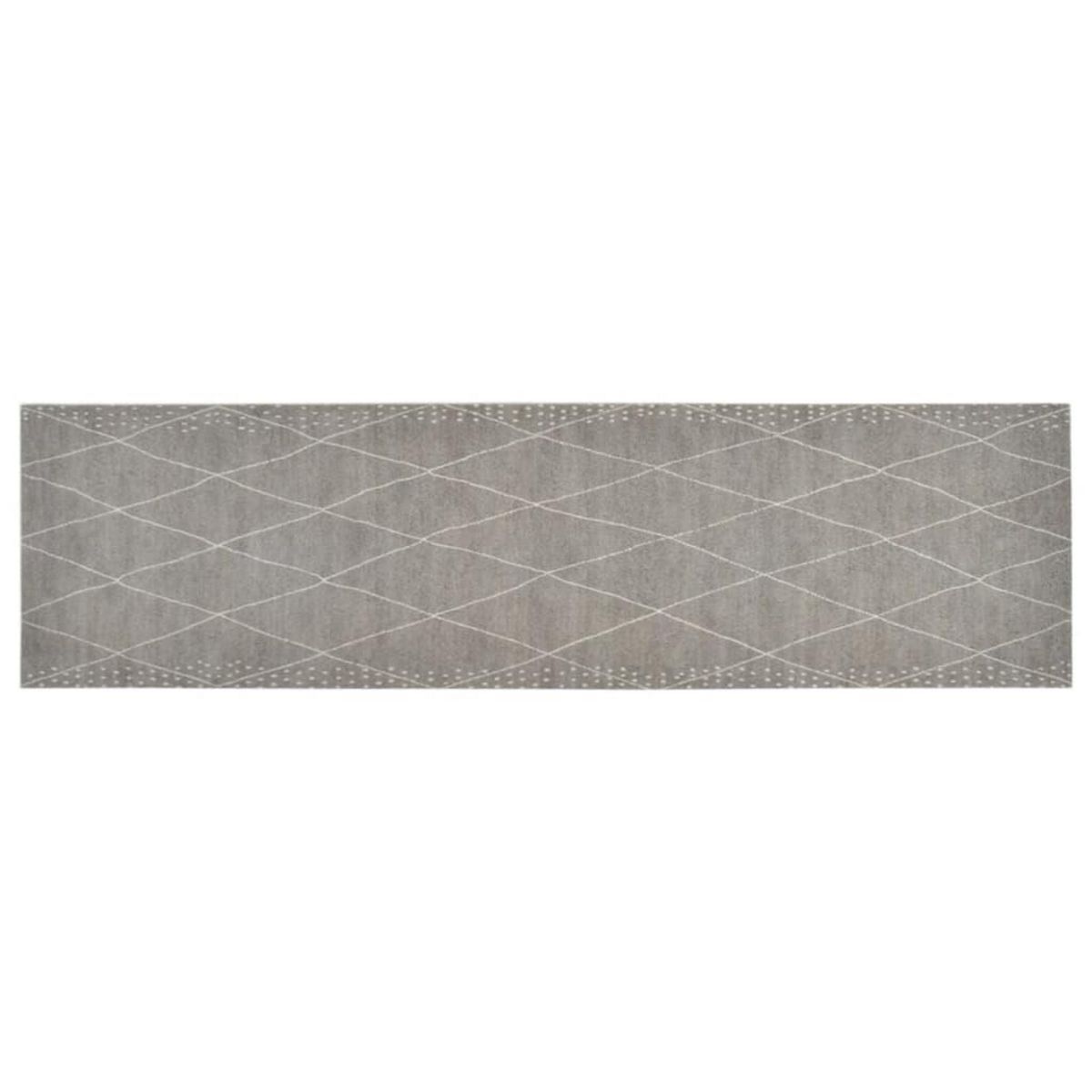 VIDAXL Tapis de cuisine lavable impression losange 45x150 cm velours