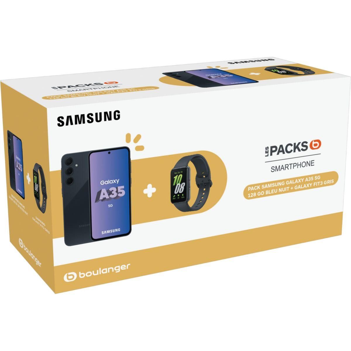 Samsung Smartphone Pack Galaxy A35 Bleu 128Go+Galaxy Fit 3