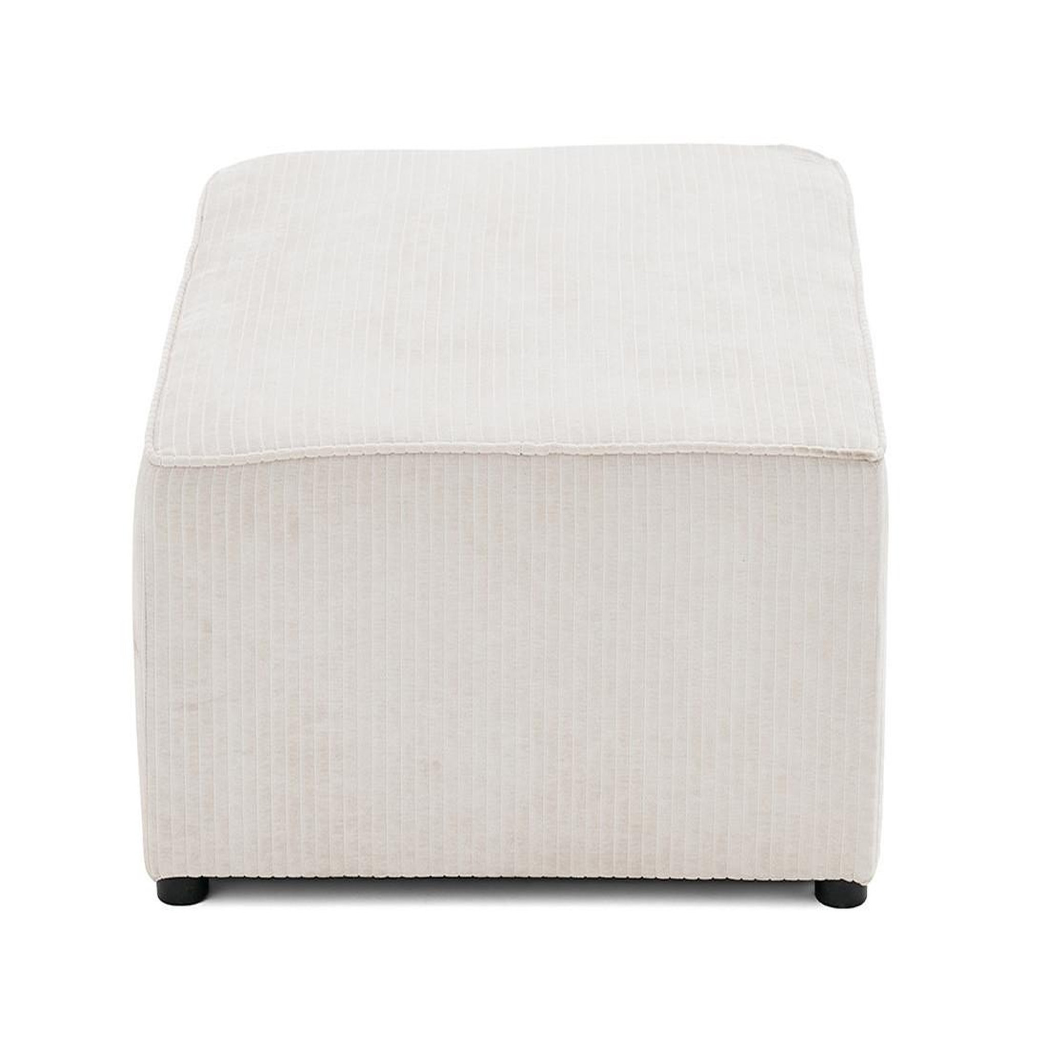 Voir la diapositive 4 : BEST MOBILIER Topaze - pouf - en velours côtelé plat