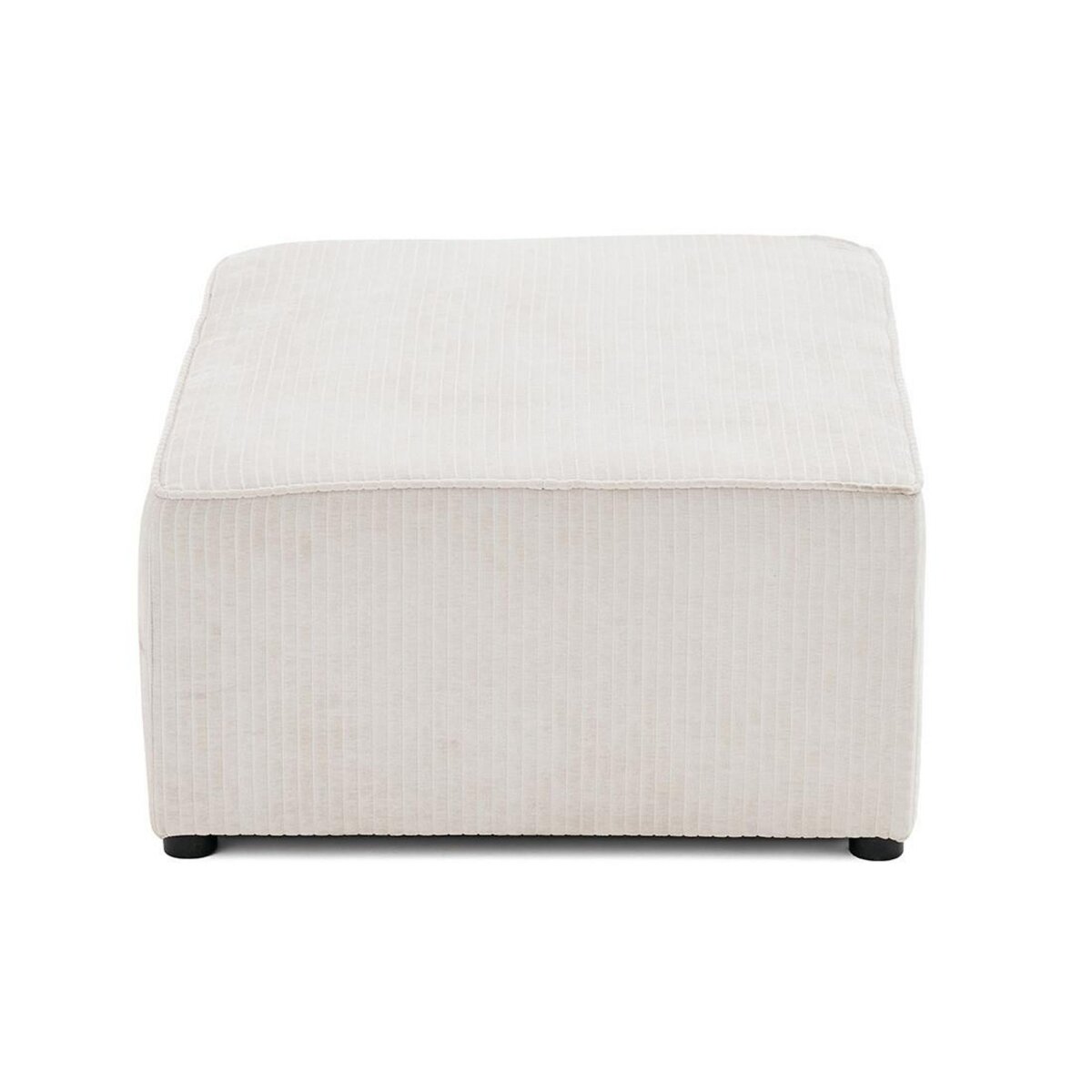 BEST MOBILIER Topaze - pouf - en velours côtelé plat