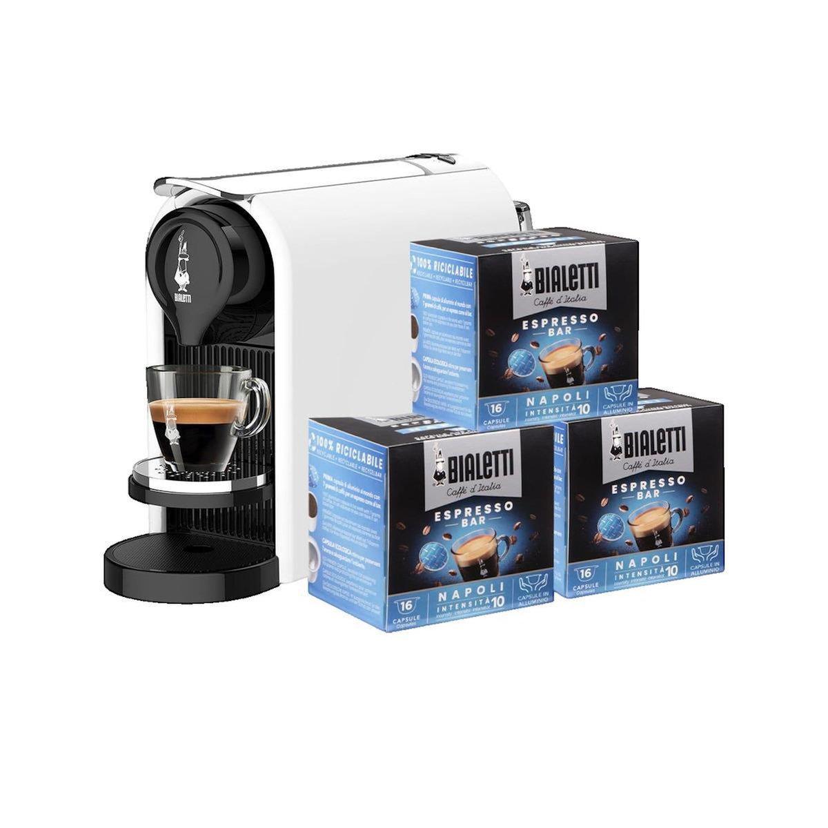 BIALETTI Cafetière à dosettes Bialetti Gioia Plus Blanc