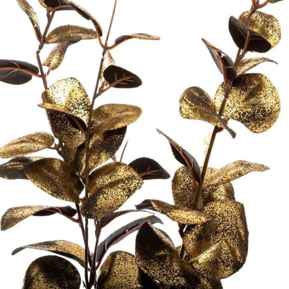 ATMOSPHERA Branche d'Eucalyptus Déco  Soir  76cm Noir & Or