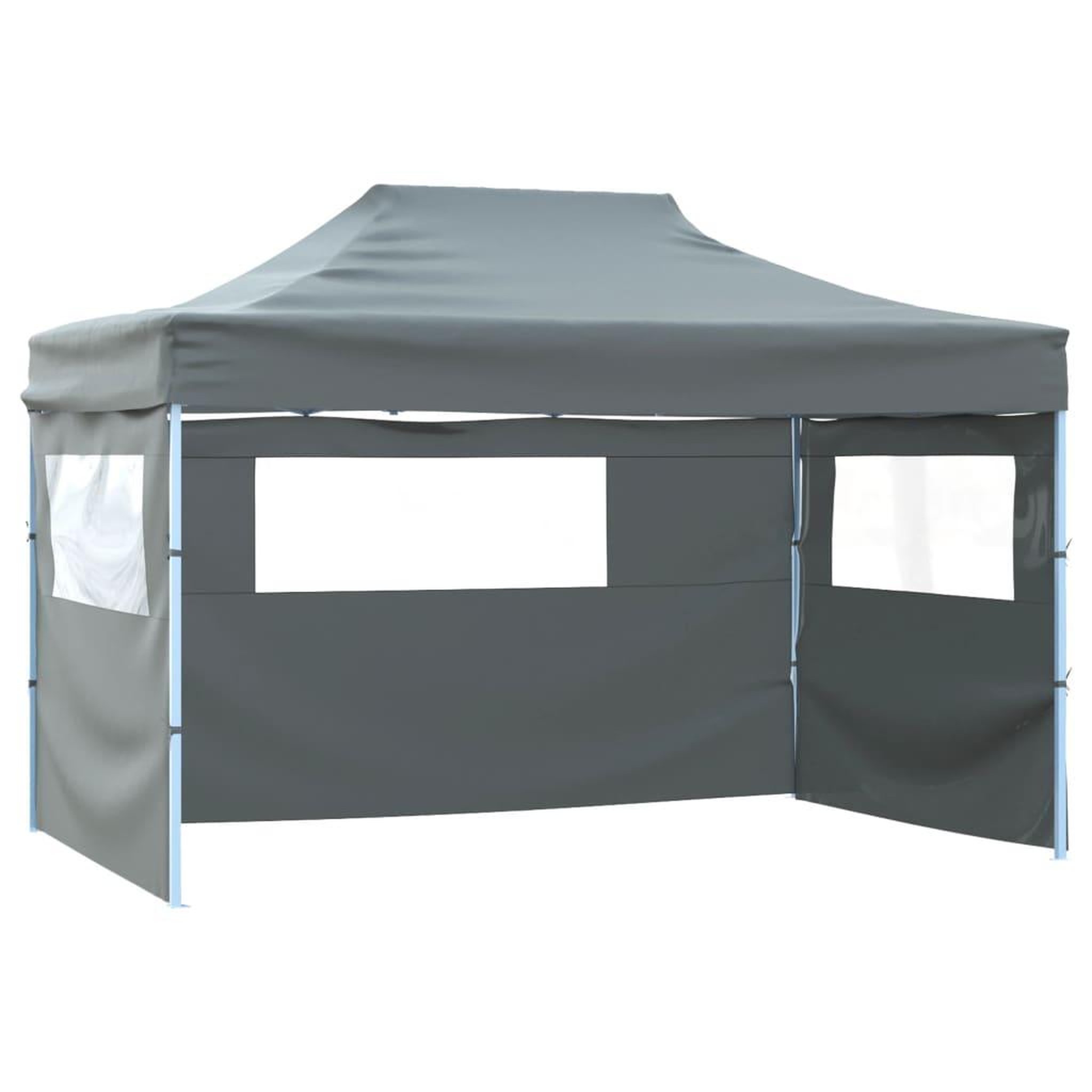 Voir la diapositive 4 : VIDAXL Tente de reception pliable avec 4 parois 3x4 m Acier Anthracite