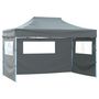 Voir la diapositive 4 : VIDAXL Tente de reception pliable avec 4 parois 3x4 m Acier Anthracite