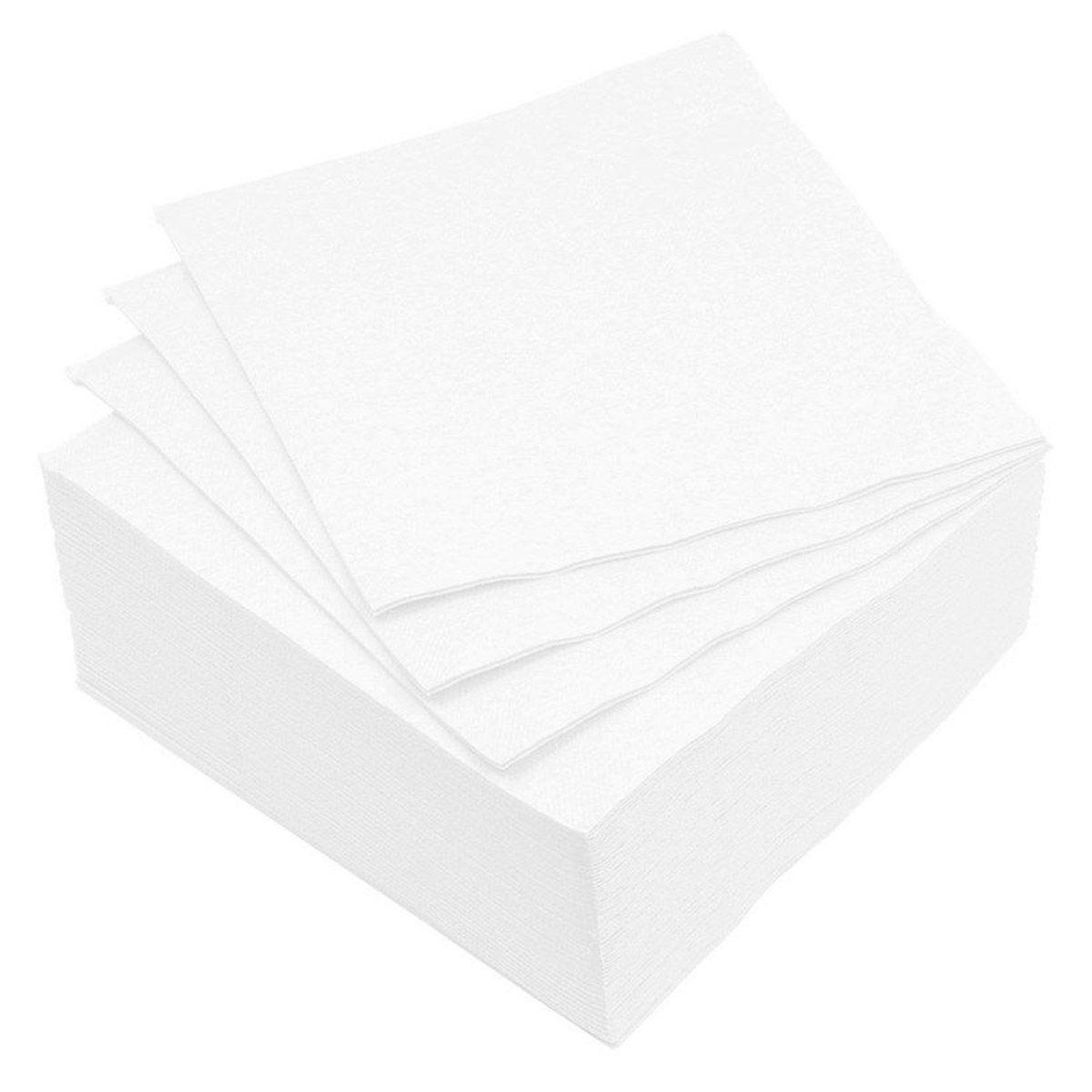 HOMEA Lot de 40 serviettes en papier  vitamine  25x25cm blanc
