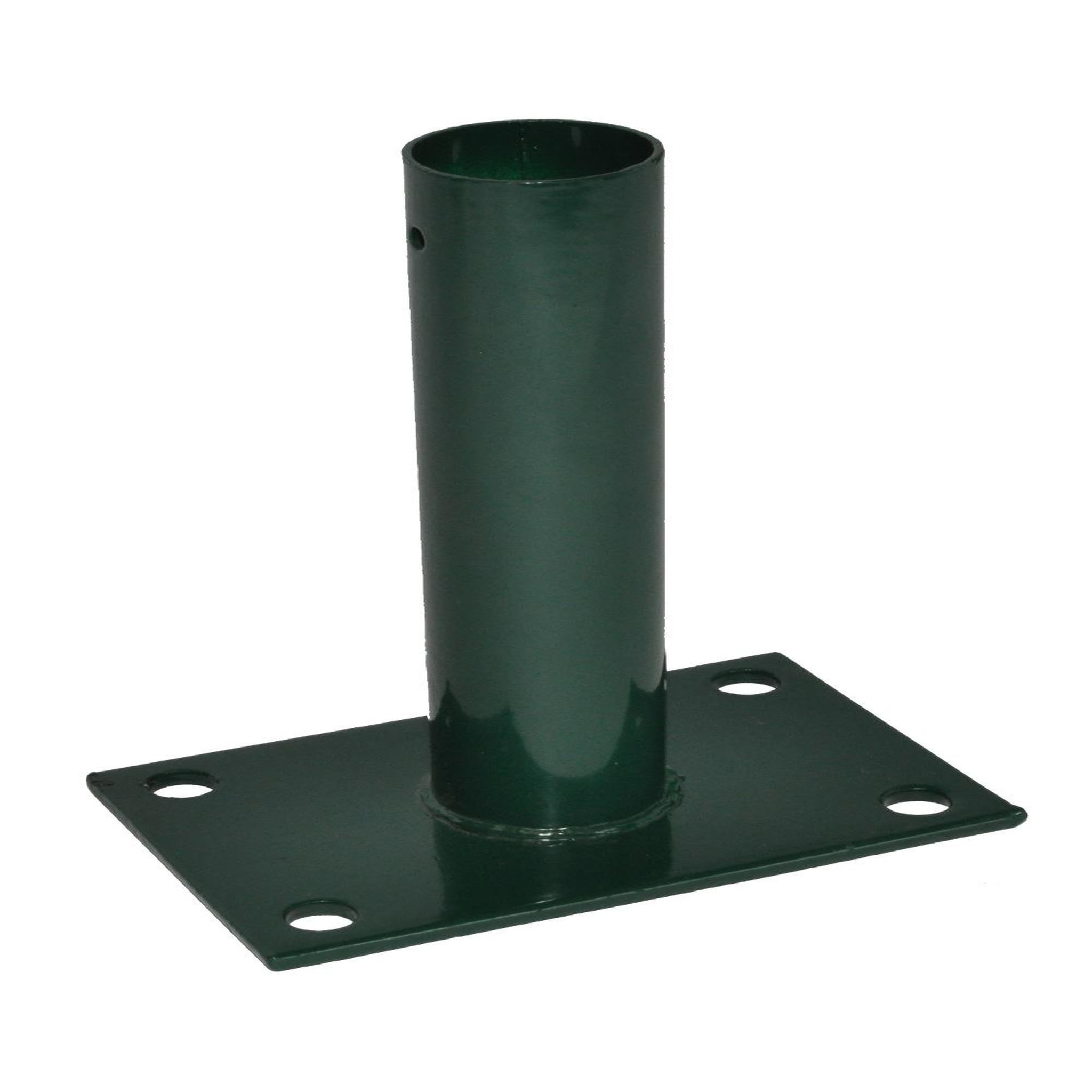 CENTRALE BRICO Platine GRISE pour poteau rond de portillon grillagé