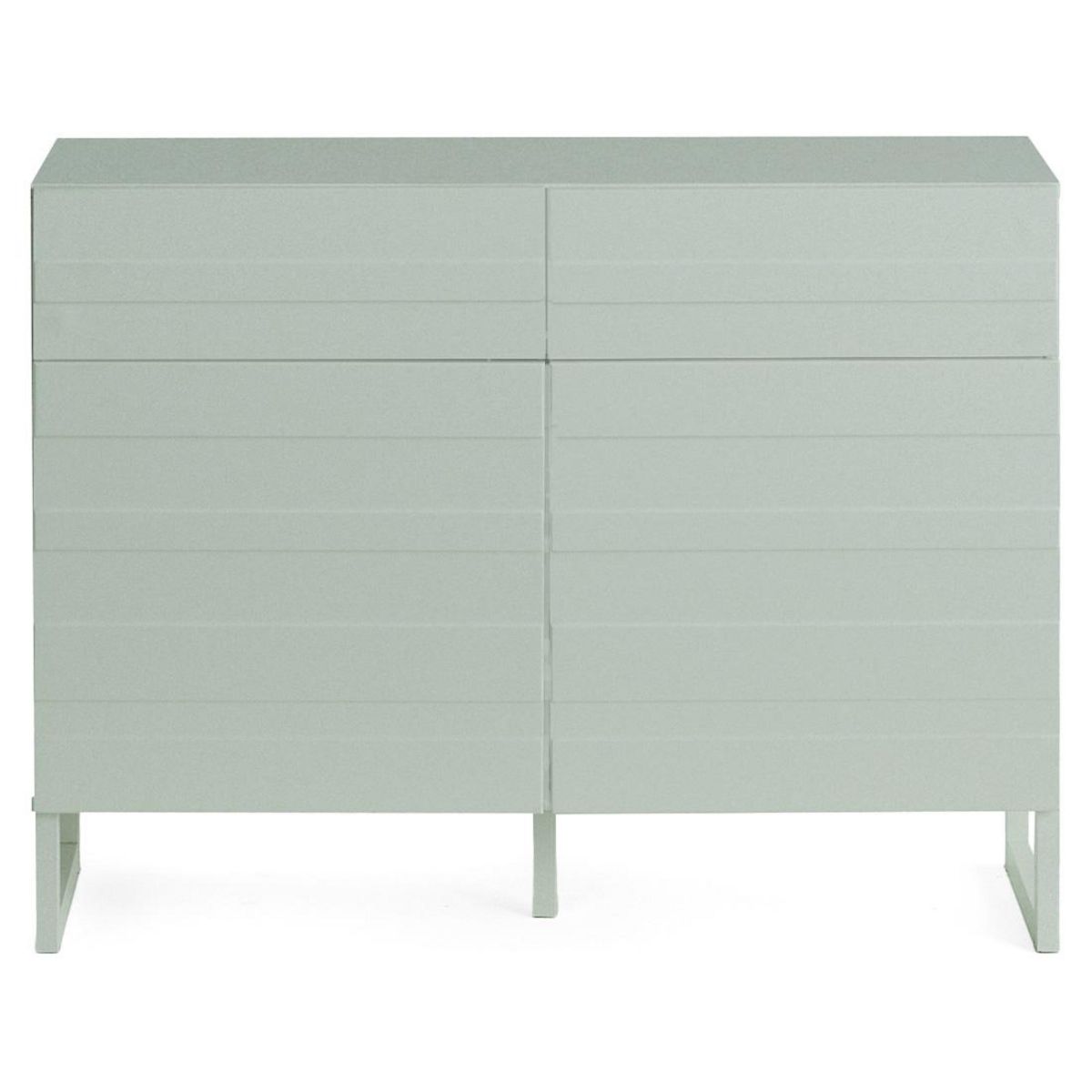 BEST MOBILIER Sofia - buffet bas - vert sauge mat - 110 cm