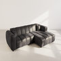 Voir la diapositive 3 : LISA DESIGN Curtis - canapé d'angle droit 4 places en simili
