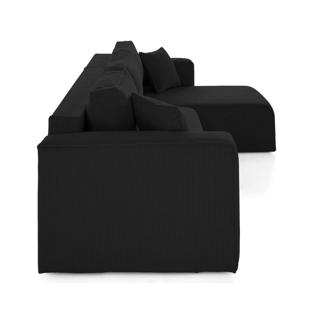 BEST MOBILIER Topaze - canapé d'angle déhoussable réversible 4 places en velours côtelé