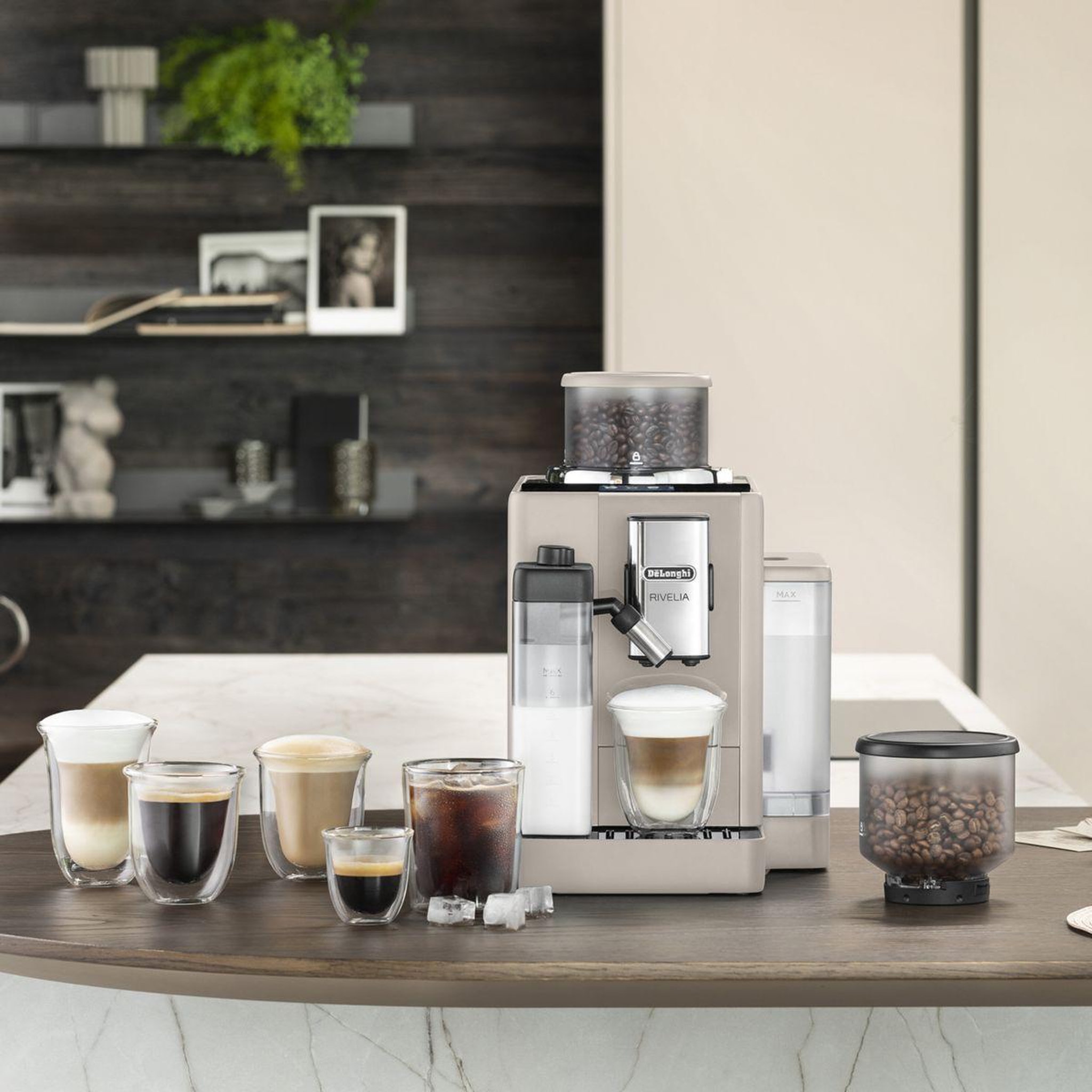 Voir la diapositive 3 : DELONGHI Expresso broyeur feb4455.bg rivelia latte beige