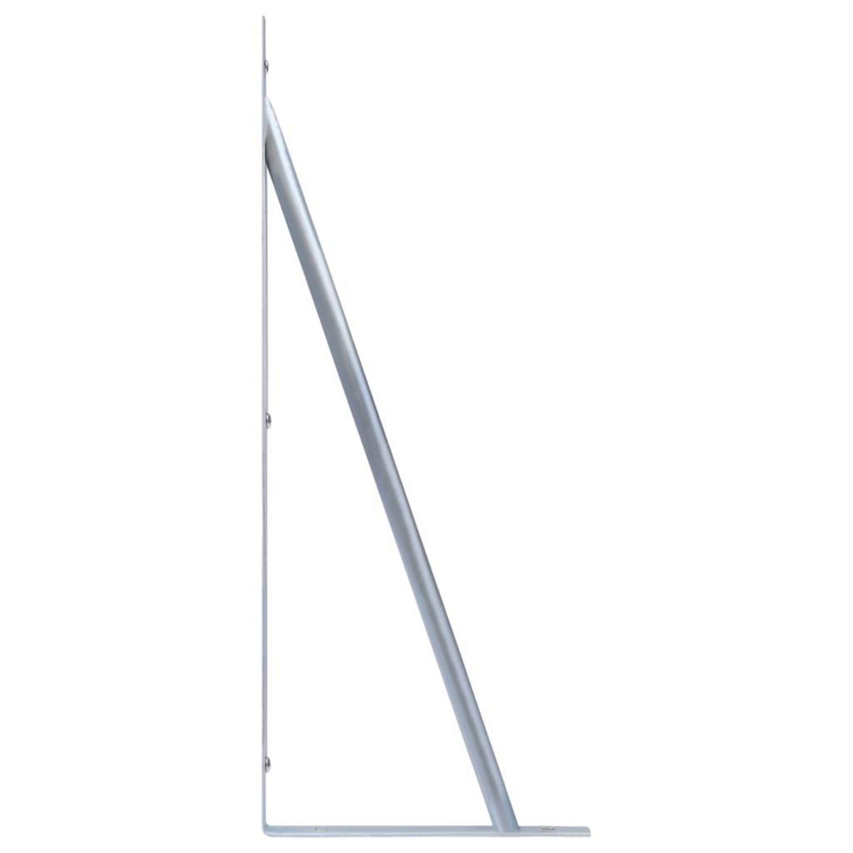 VIDAXL Supports pour poteau de cloture 2 pcs Acier galvanise