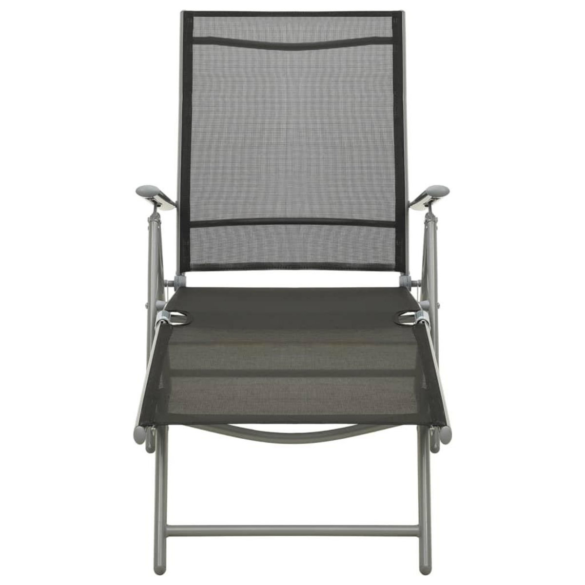 VIDAXL Salon de jardin 3 pcs textilene et aluminium argente