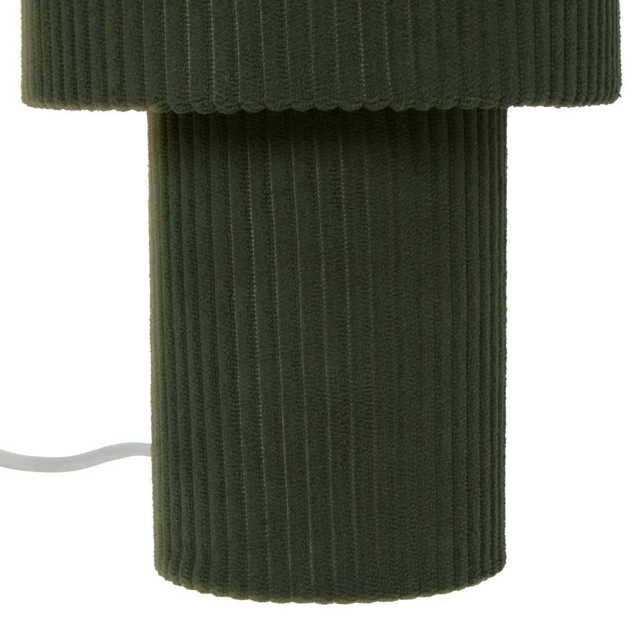 Voir la diapositive 3 : ATMOSPHERA Lampe à poser côtelée  jolina  28cm kaki