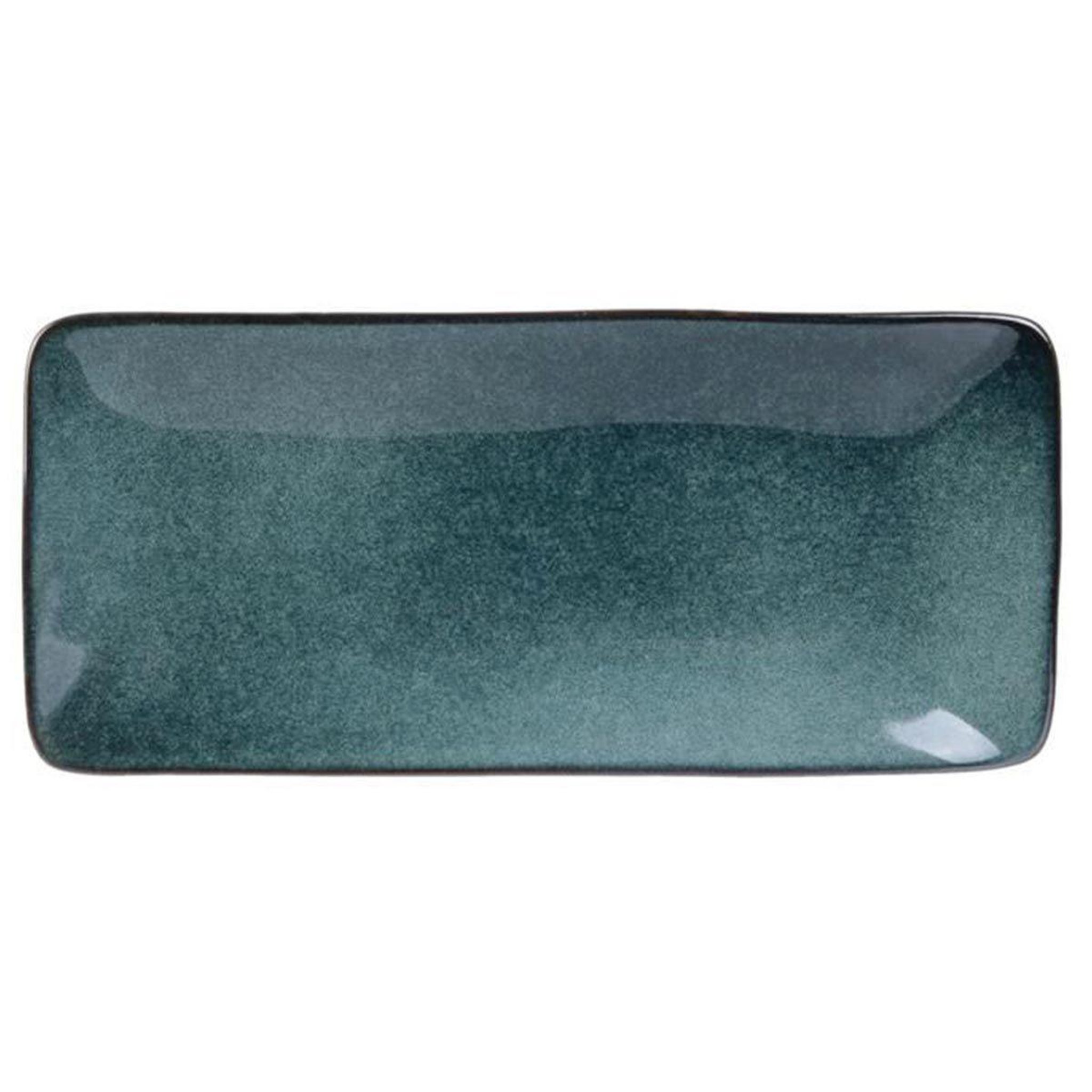The Home Deco Factory Coupelle rectangle  au grès du temps  22cm bleu