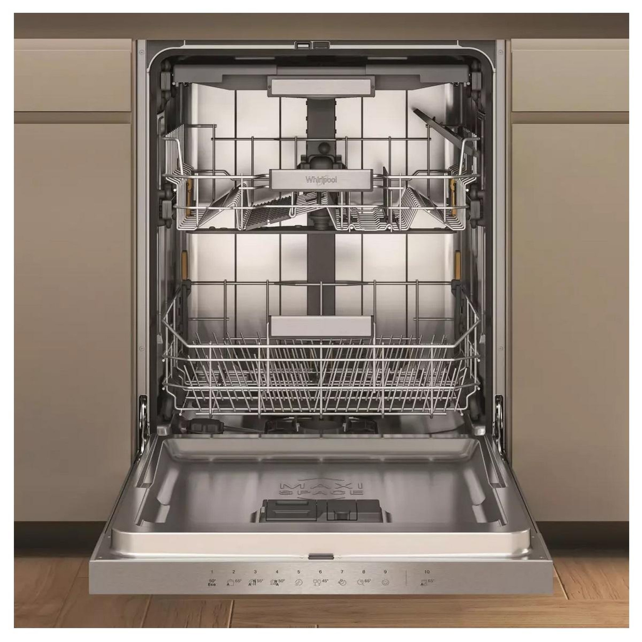 Voir la diapositive 3 : Whirlpool Lave-vaisselle 60cm 15 couverts 38bd intégrable avec bandeau - wh7pa15am60