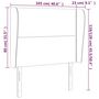 Voir la diapositive 6 : VIDAXL Tete de lit avec oreilles Blanc 103x23x118/128 cm Similicuir