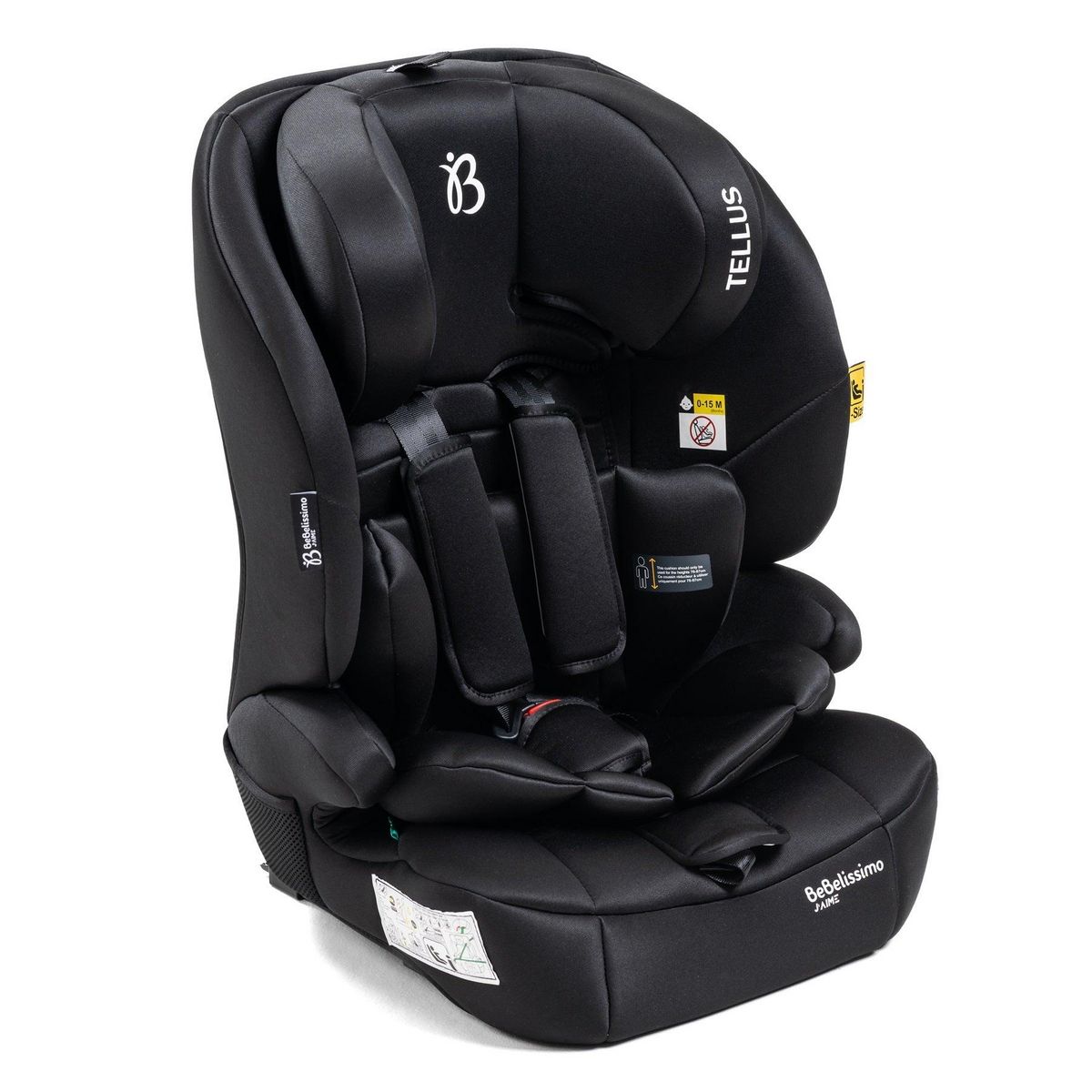 BEBELISSIMO BEBELISSIMO  - Siège auto bébé I-size  - 76 -150cm - Tellus - de 9 à 36 kg, 15 mois à 12 ans -noir