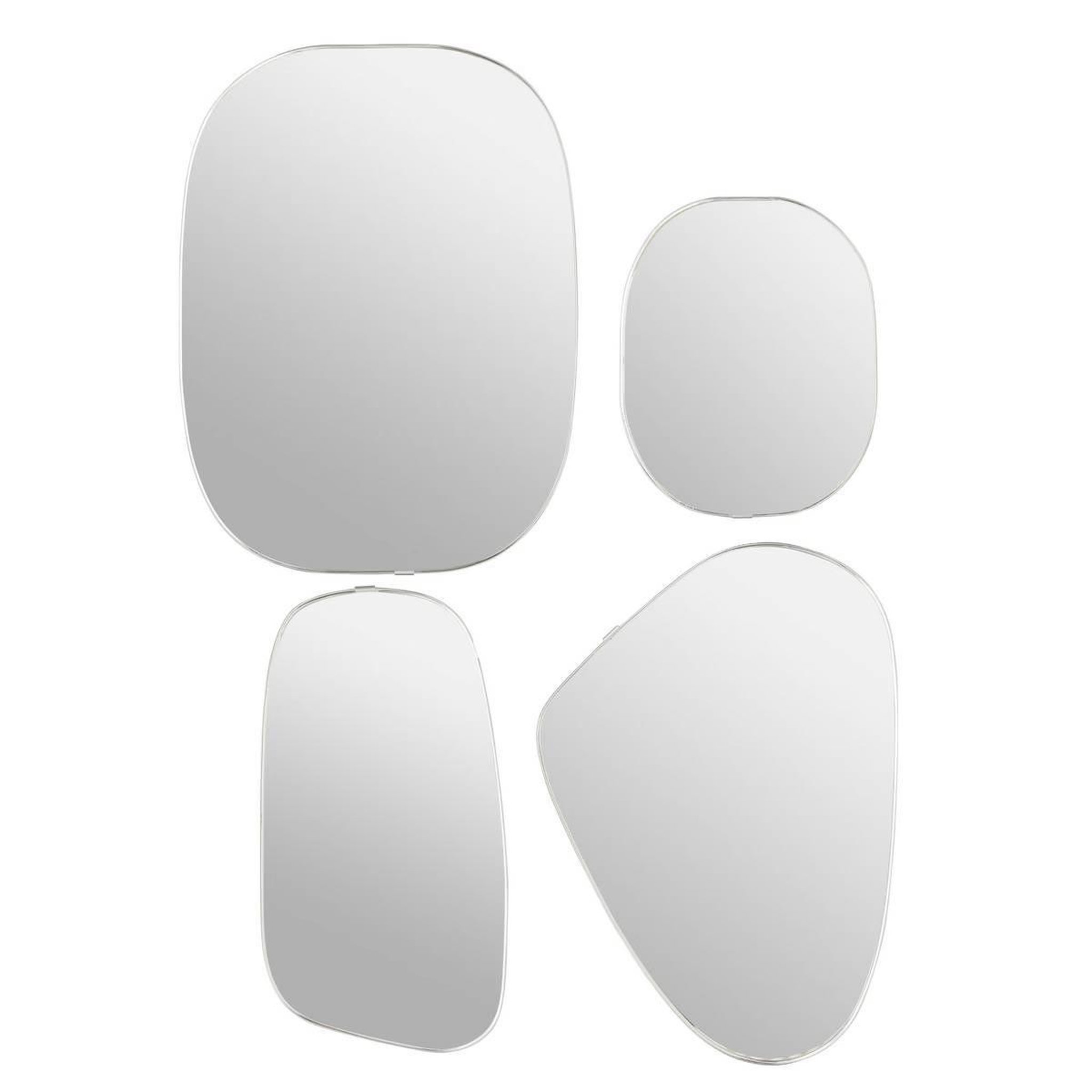 ATMOSPHERA Lot de 4 miroirs muraux  roman  40cm argent