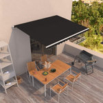 VIDAXL Auvent manuel retractable 400x350 cm Anthracite