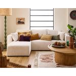 BEST MOBILIER Topaze - canapé d'angle réversible - 4 places - convertible avec coffre - en velours côtelé plat. Coloris disponibles : Marron, Bleu, Beige, Vert, Gris