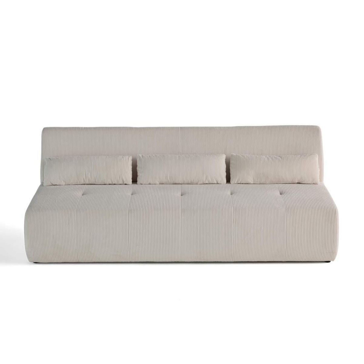 LISA DESIGN Onyx - canapé droit 3 places - en velours côtelé