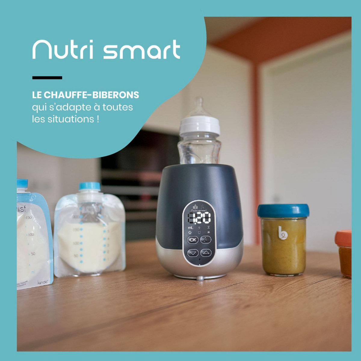 BABYMOOV Chauffe-biberons Maison / Voiture NutriSmart 