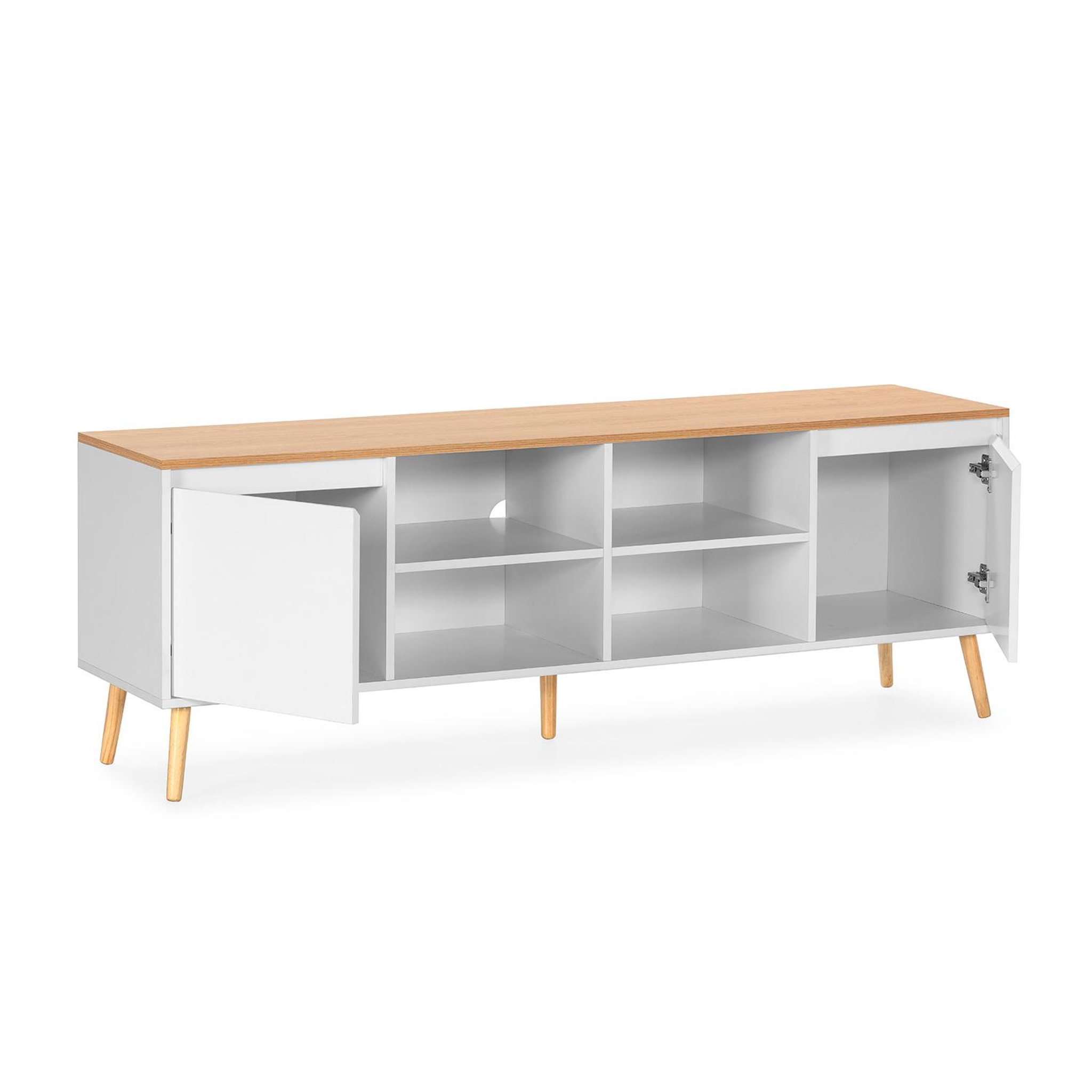 Voir la diapositive 3 : VS VENTA-STOCK Meuble Tv Desi 2 portes couleur Blanc
