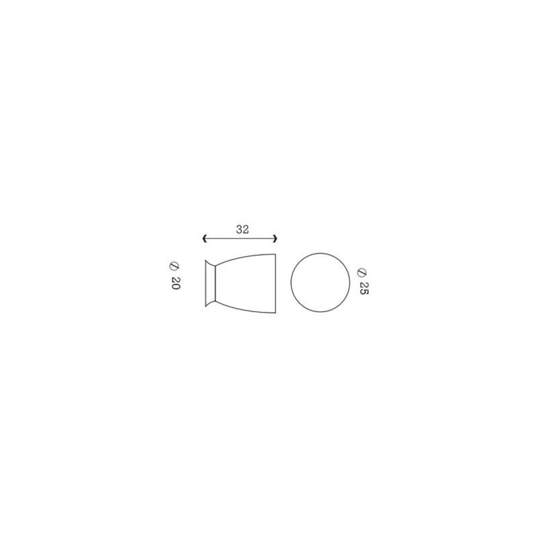 Voir la diapositive 2 : ESPACE-BRICOLAGE Bouton pour meuble inox 304 - 25 mm - finition brossé mat