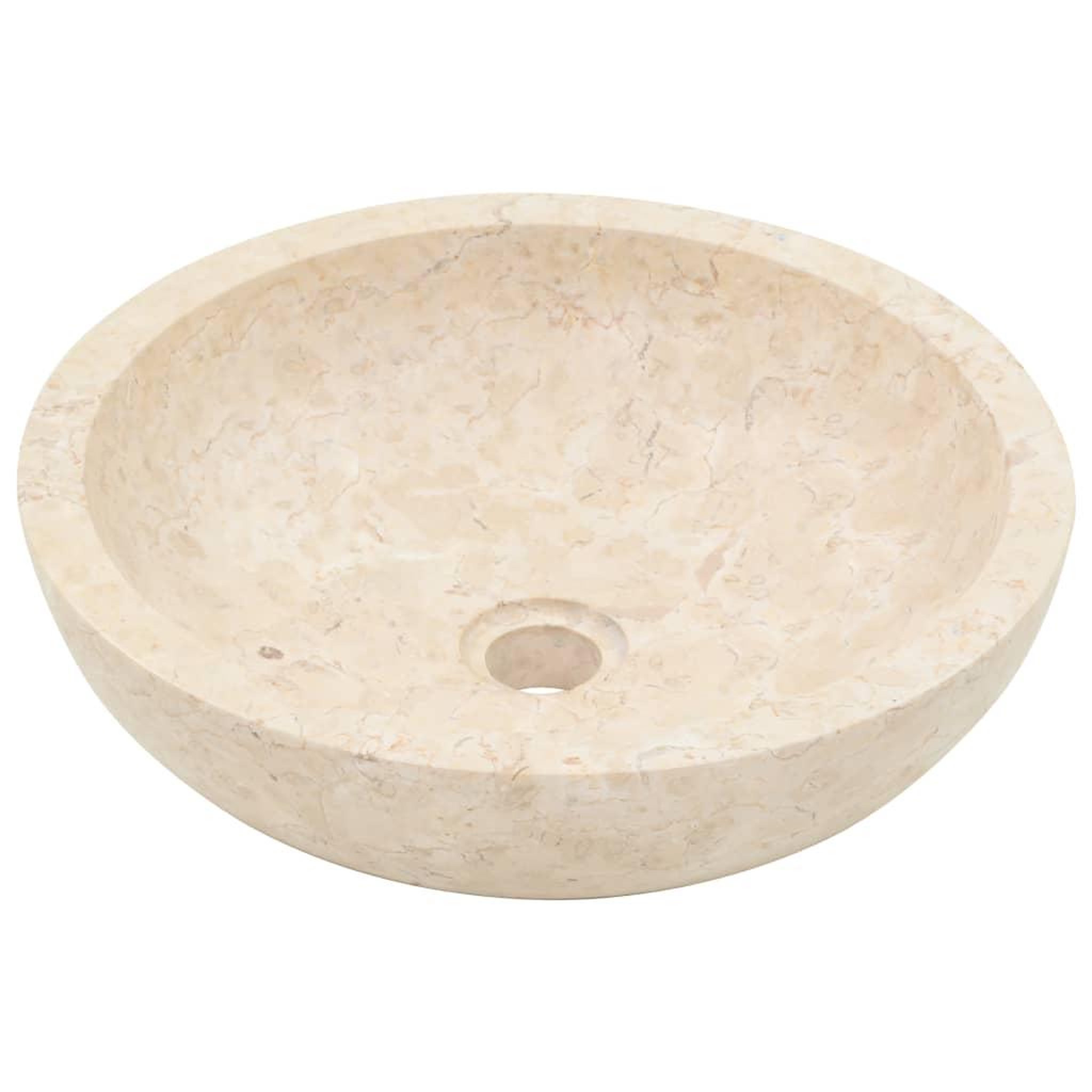 Voir la diapositive 2 : VIDAXL Evier 40 x 12 cm Marbre Creme