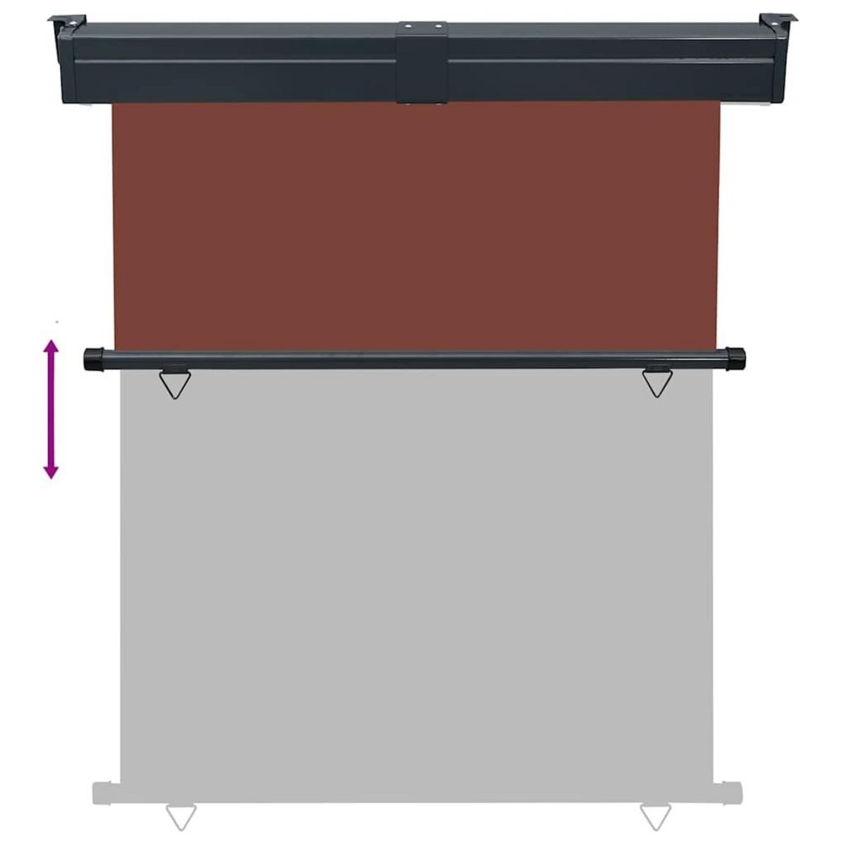 VIDAXL Auvent lateral de balcon 145x250 cm Marron