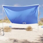 VIDAXL Auvent de plage avec ancres de sable bleu 304x300 cm