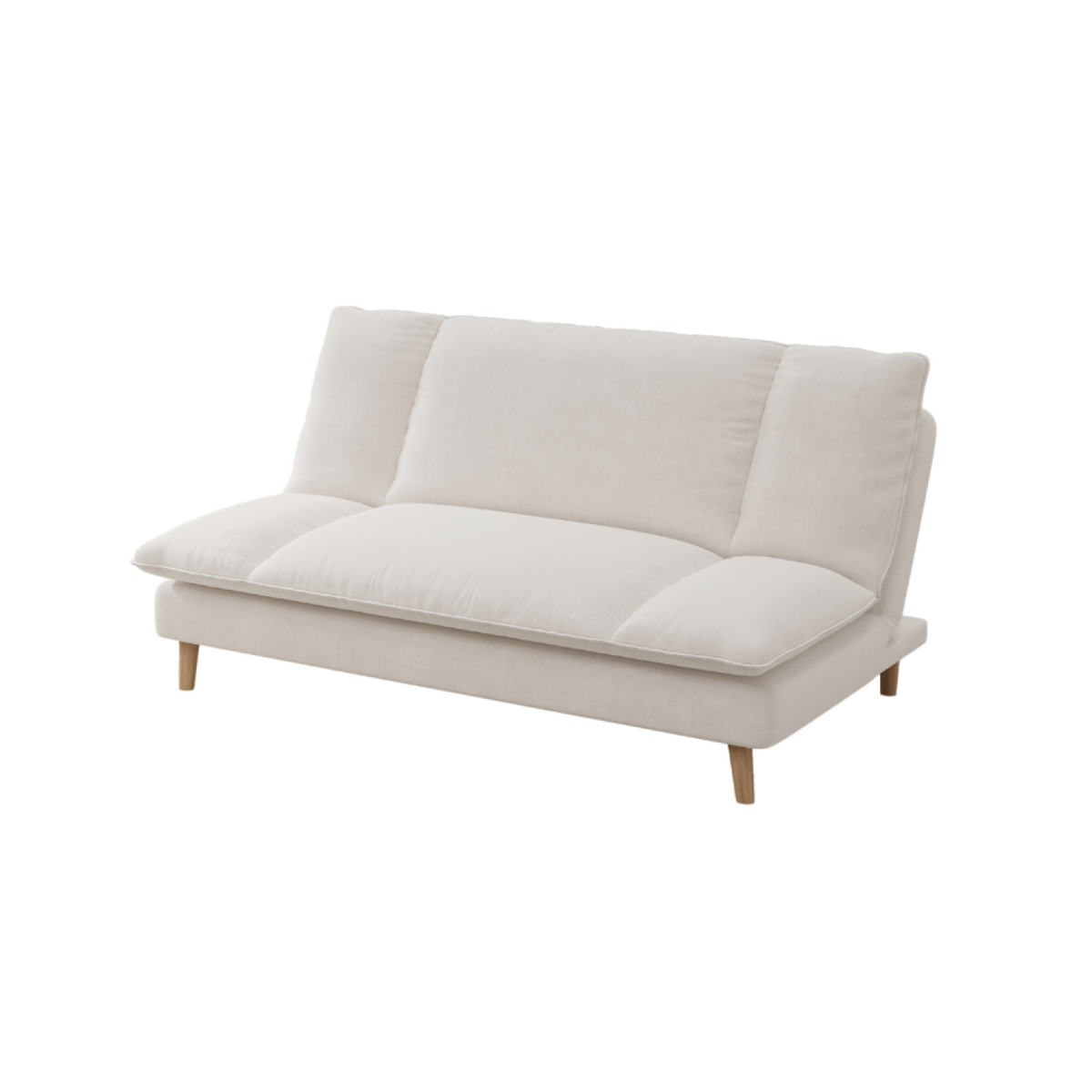 CONCEPT USINE Canapé convertible 3 places en tissu beige VASCO