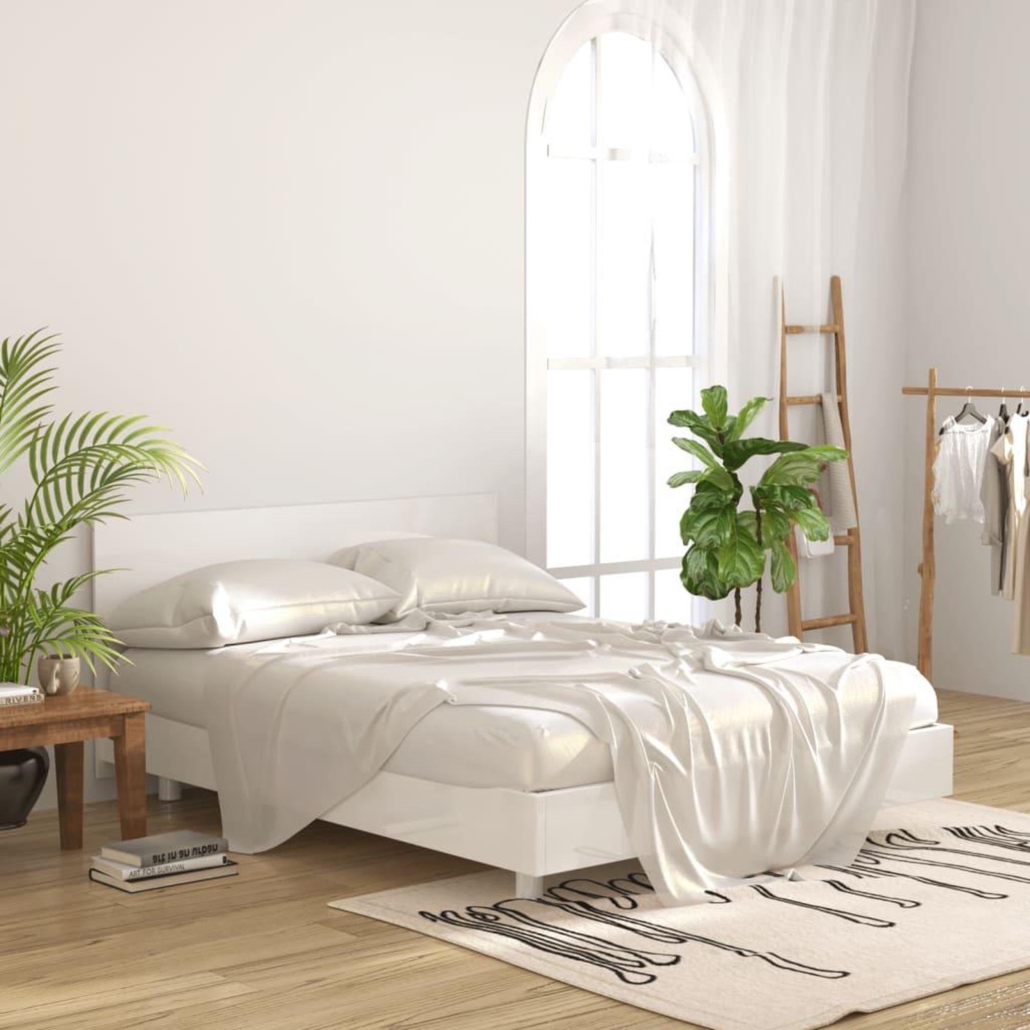 Voir la diapositive 3 : VIDAXL Tete de lit Blanc brillant 160x1,5x80 cm Bois d'ingenierie