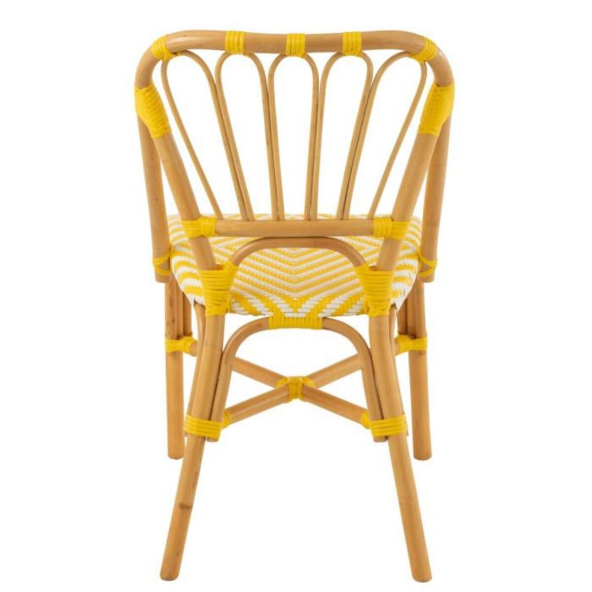 Paris Prix Chaise en Rotin  Danial  85cm Jaune