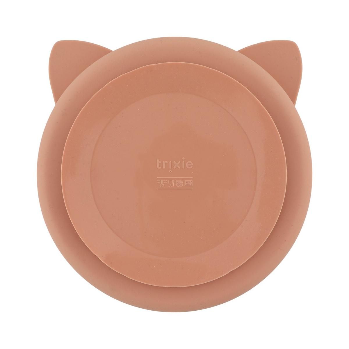 Trixie Assiette avec ventouse en silicone et compartiments - Mrs. Cat