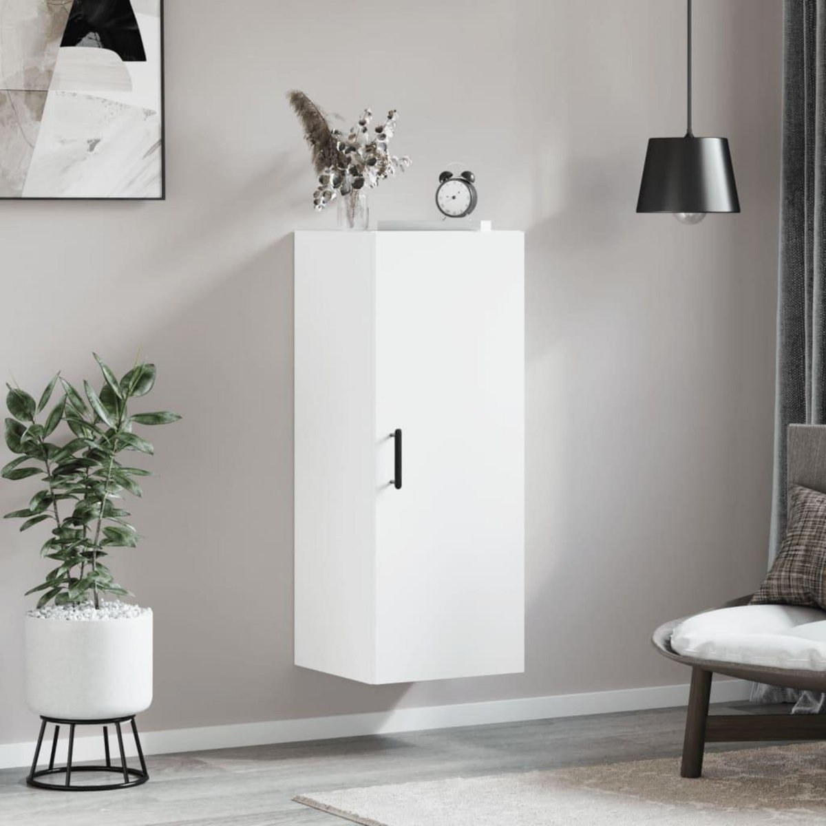 VIDAXL Armoire murale blanc 34,5x34x90 cm