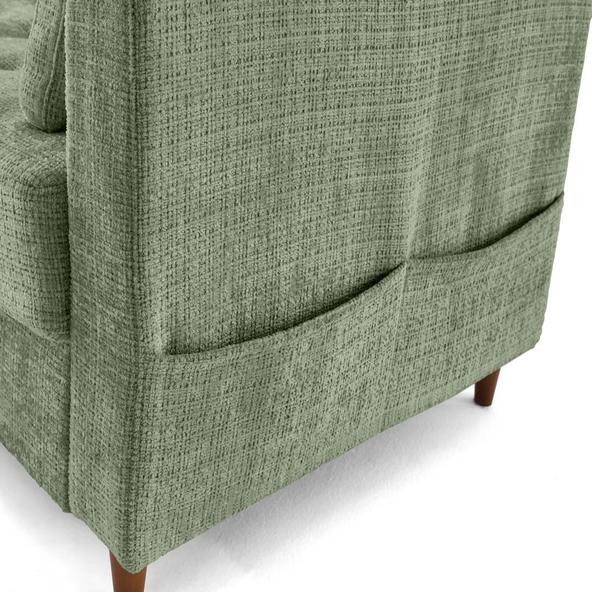 Voir la diapositive 6 : BEST MOBILIER Anna - canapé d'angle gauche 4 places convertible avec coffre en velours texturé