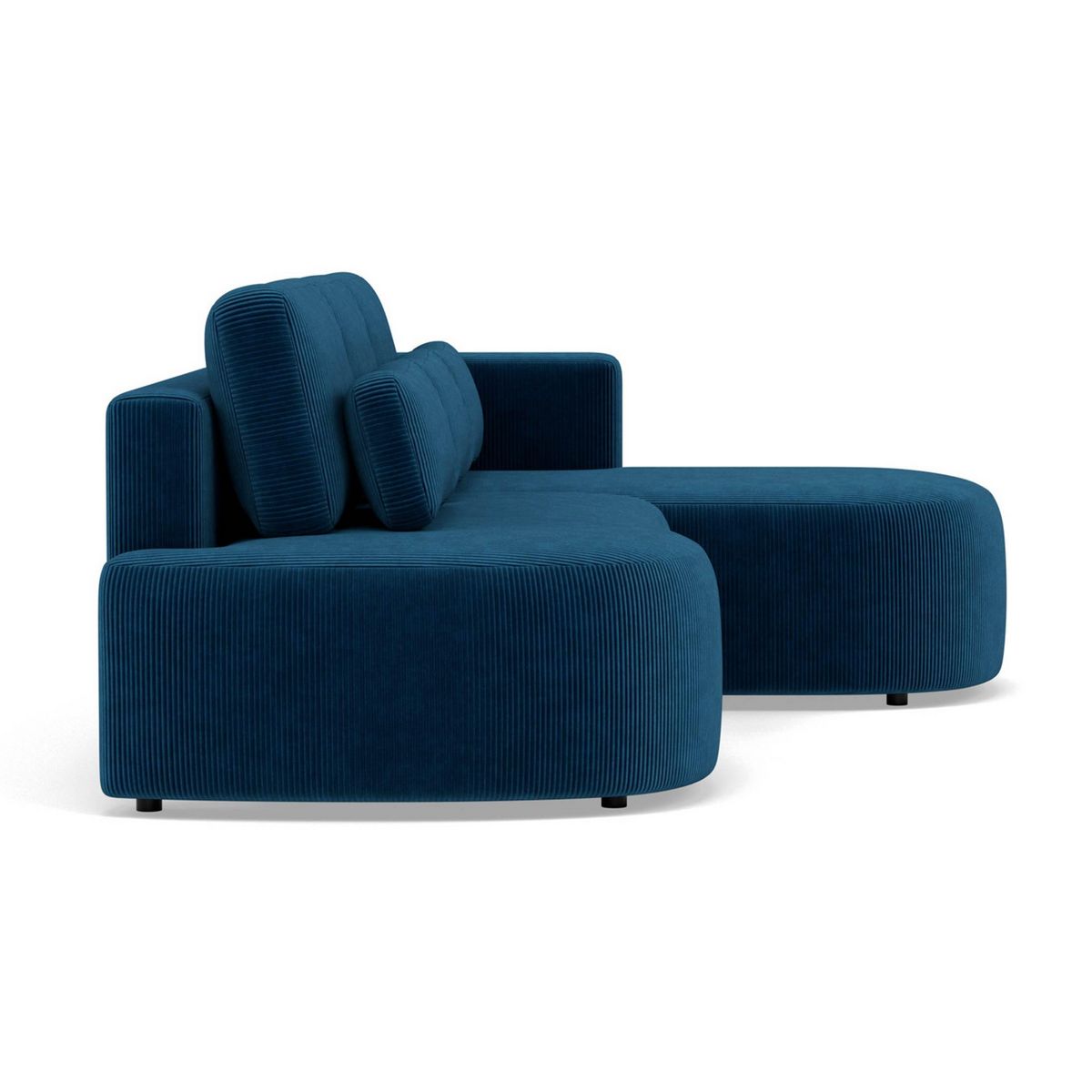 LISA DESIGN Mahina - canapé d'angle droit 4 places convertible avec coffre en velours côtelé