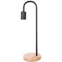 Voir la diapositive 1 : Paris Prix Lampe à Poser Bois & Métal  Vinara  47cm Noir