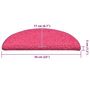 Voir la diapositive 6 : VIDAXL Tapis d'escalier 30 pcs rose 56x17x3 cm