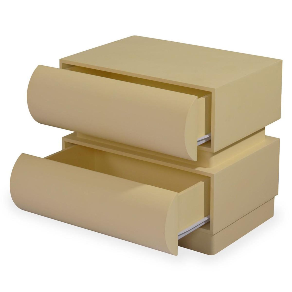 Paris Prix Table de Chevet 2 Tiroirs  Sherazade  45cm Beige