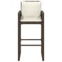 Voir la diapositive 5 : VIDAXL Tabourets de bar jardin coussins lot de 2 marron resine tressee