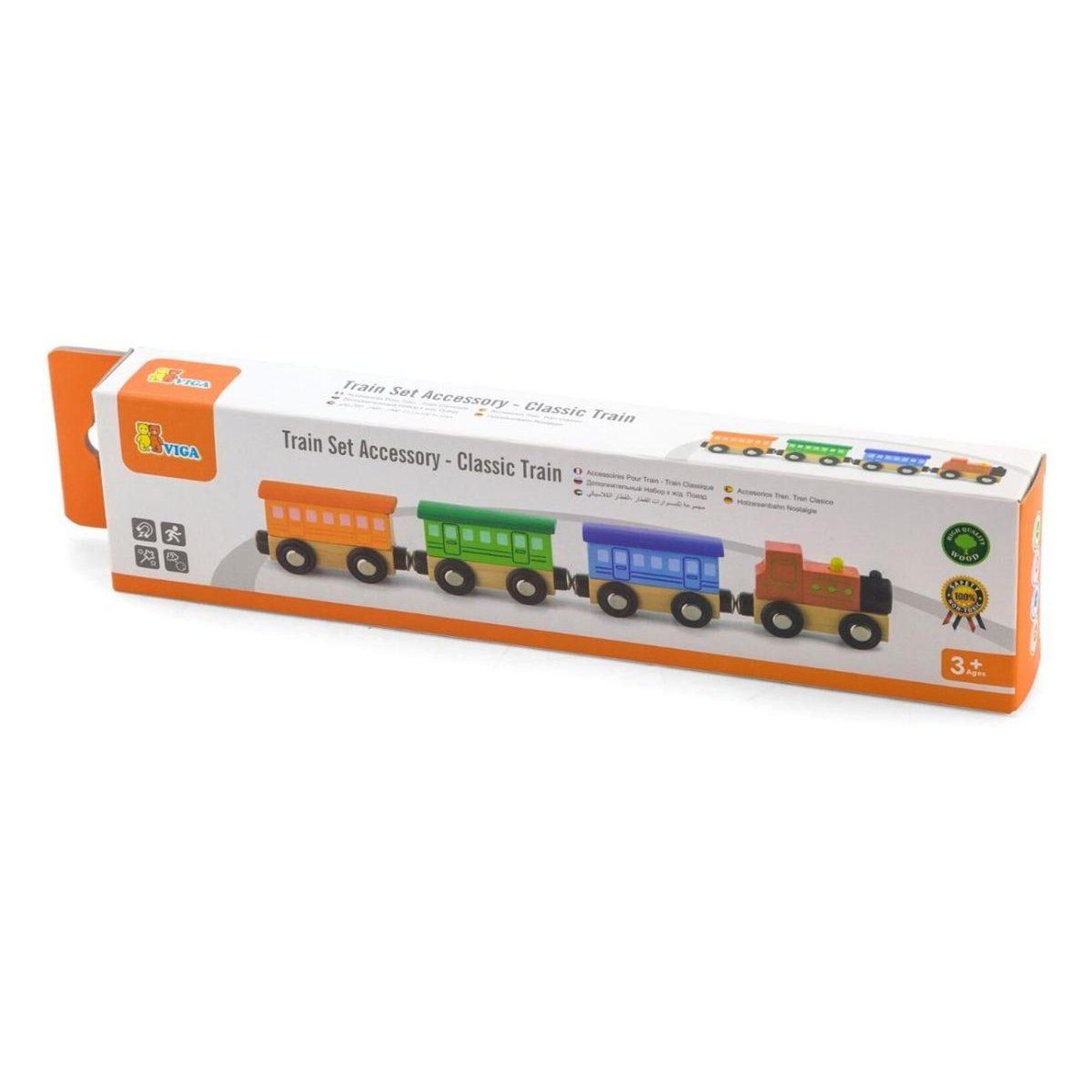 Voir la diapositive 2 : VIGA Train magnétique  50819 classic - bois