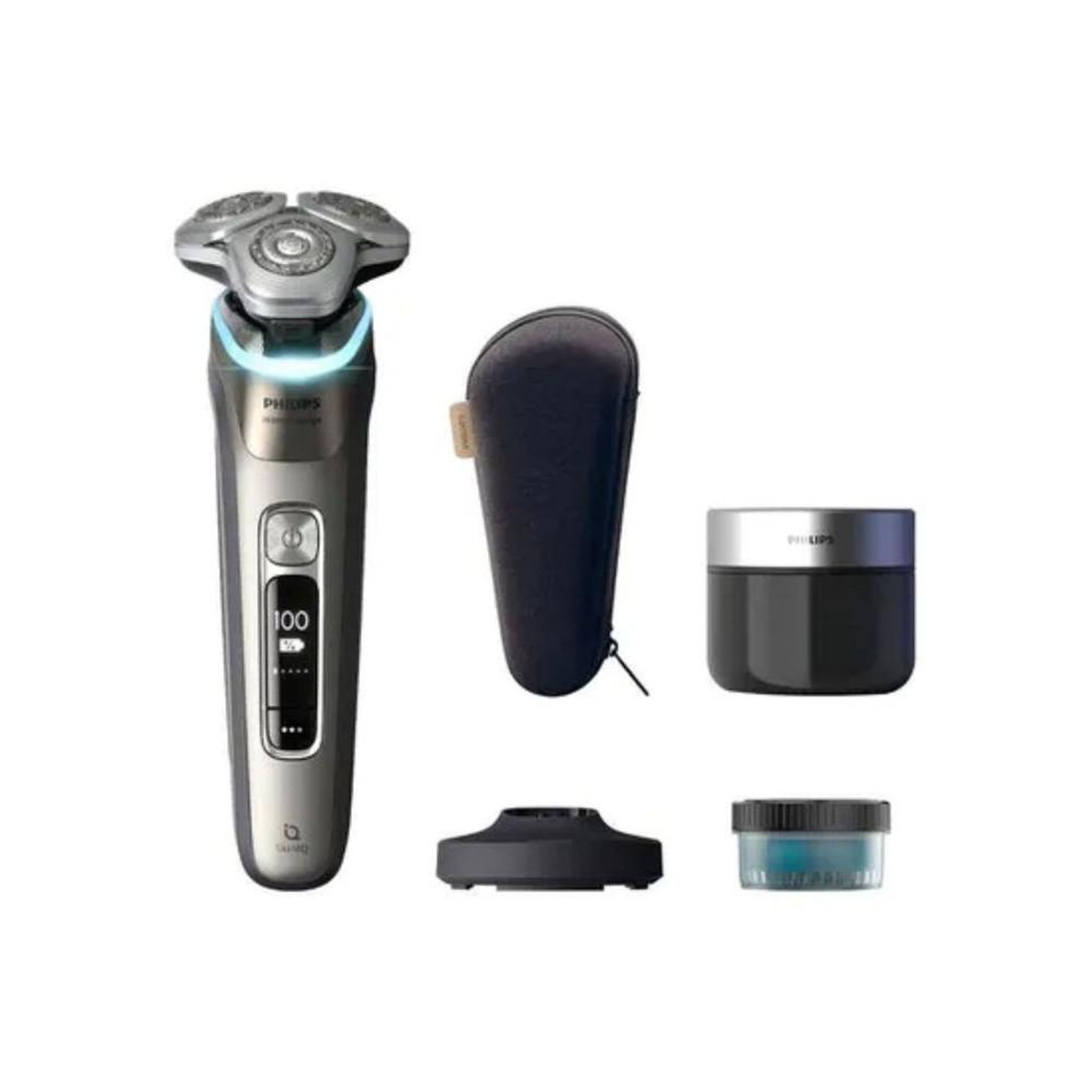 Voir la diapositive 3 : Philips Rasoir électrique rotatif i9000 prestige xp9208/30 or skiniq triple lift & cut 360°