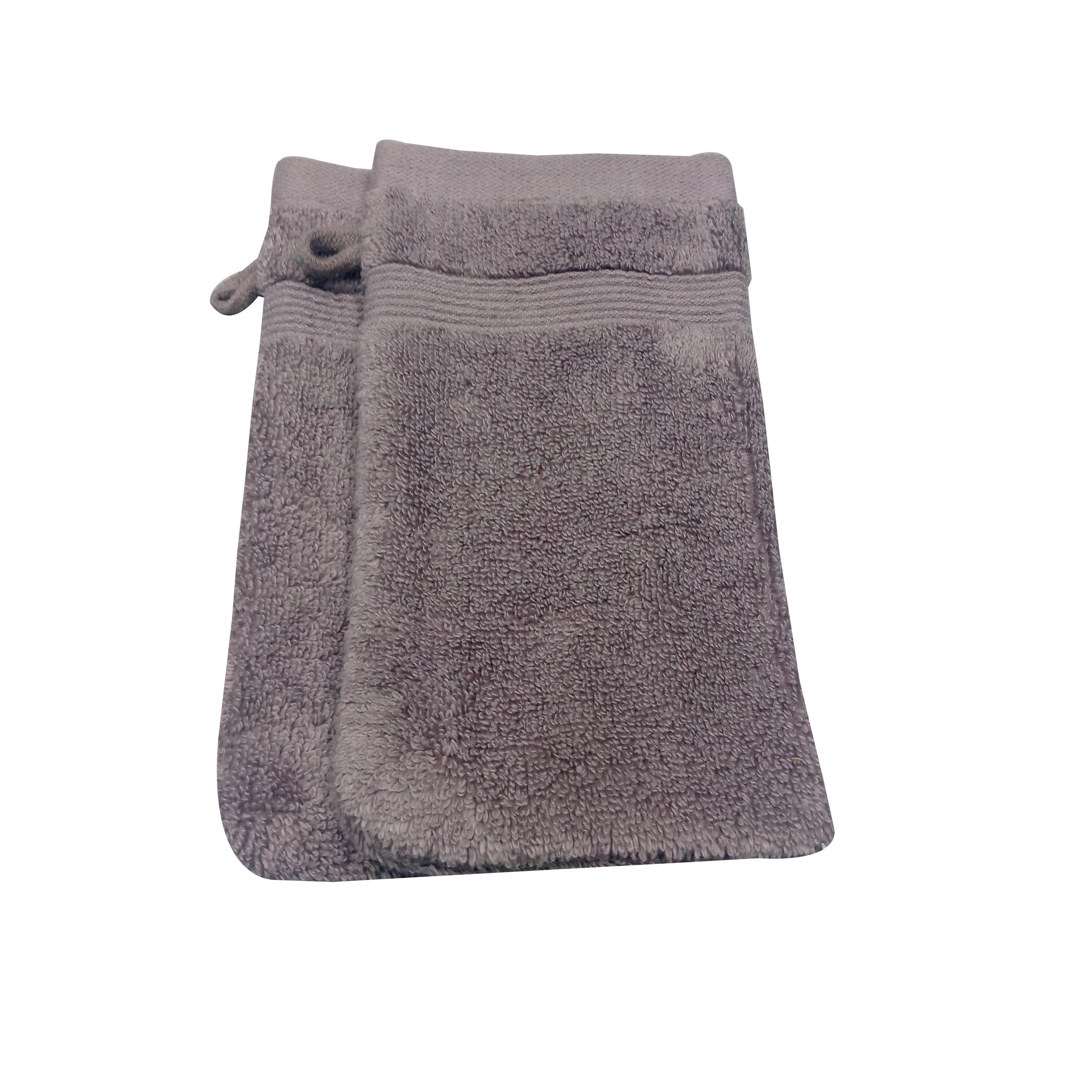 Voir la diapositive 2 : ACTUEL Lot de 2 gant de toilette uni en coton 400g/m²