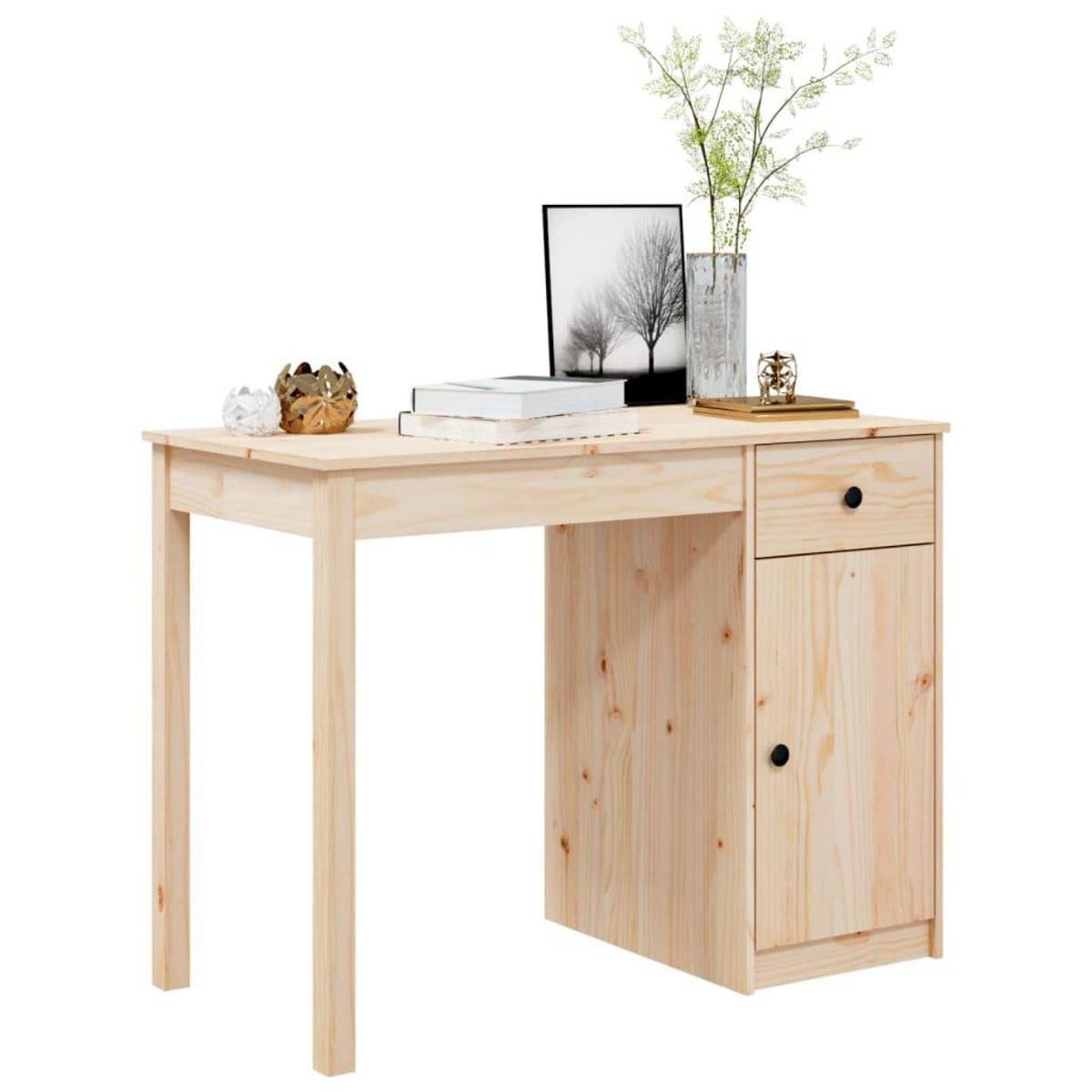 VIDAXL Bureau 100x50x75 cm Bois massif de pin