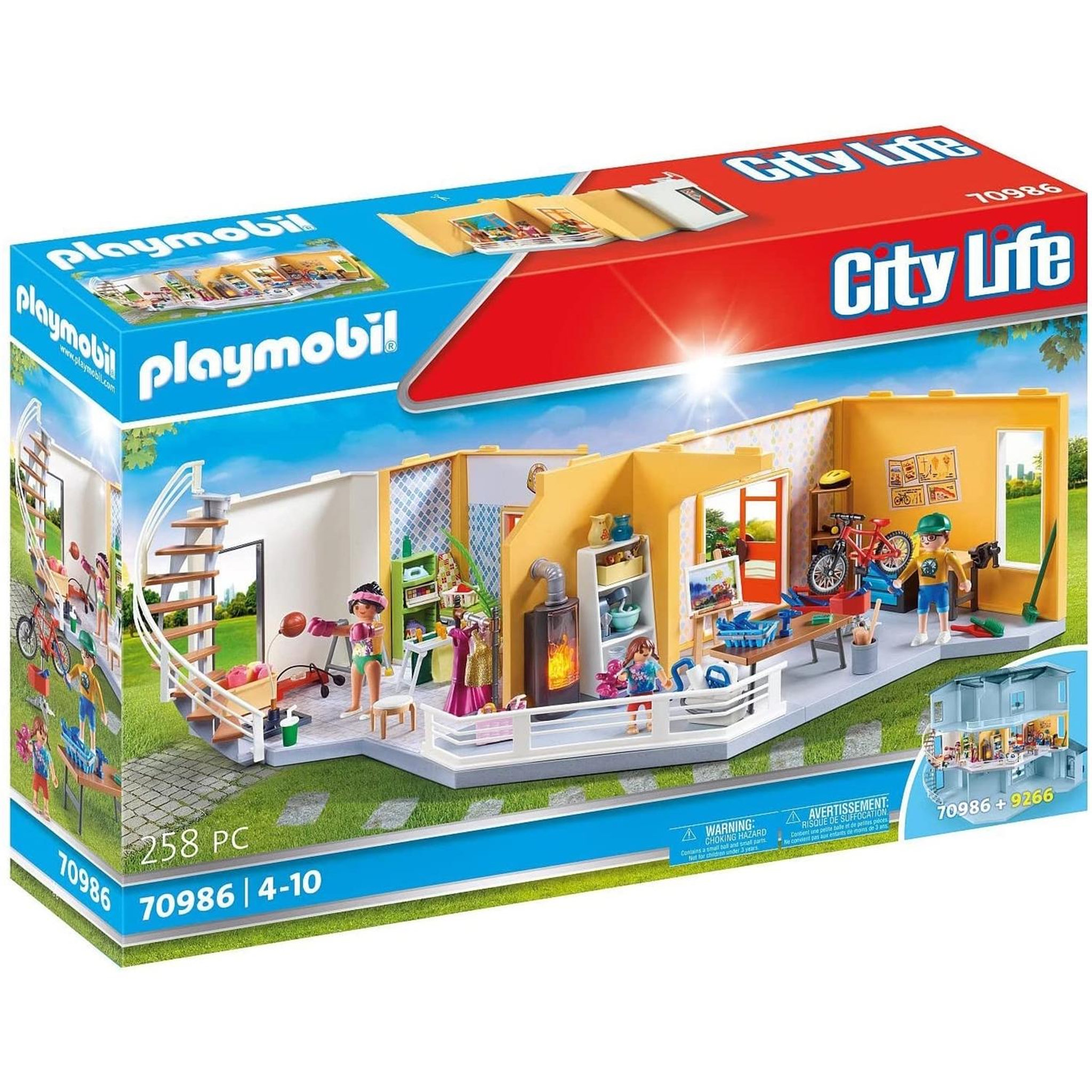 PLAYMOBIL City Life Etage supplémentaire aménagé pour Maison Moderne